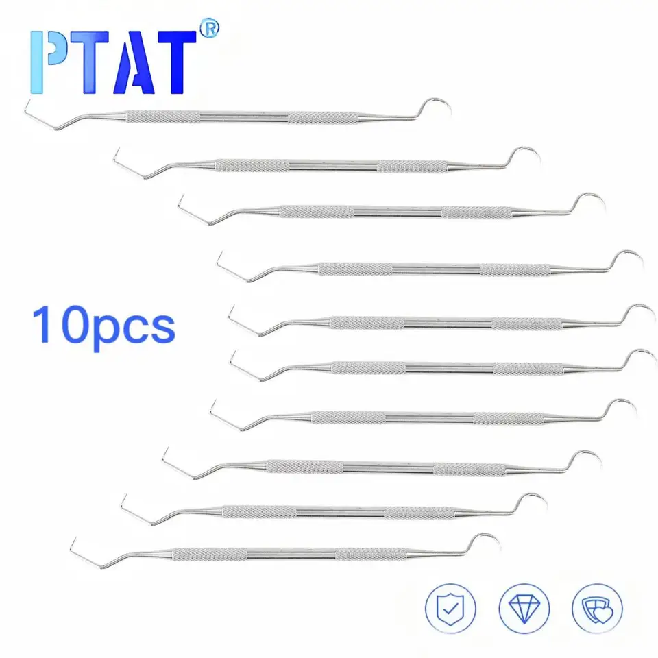 10ks zubný nástroj zubný nástroj zubný nástroj zubný nástroj zubný nástroj zubný nástroj čistiaca hygiena Explorer Explorer Probe Hook Pick Dentists Instruments Nástroj na čistenie zubov