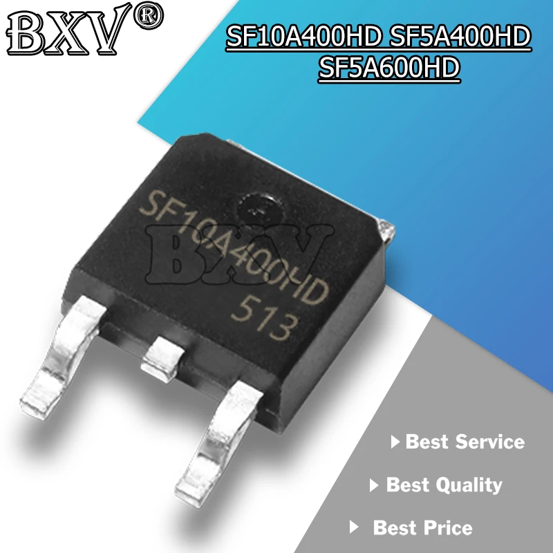 10ks/časť SF10A400HD TO-252 10PCS/LOT TO-252 SF10A400HD SF5A400HD SF5A600HD SF10A400 SF5A400 SF5A600