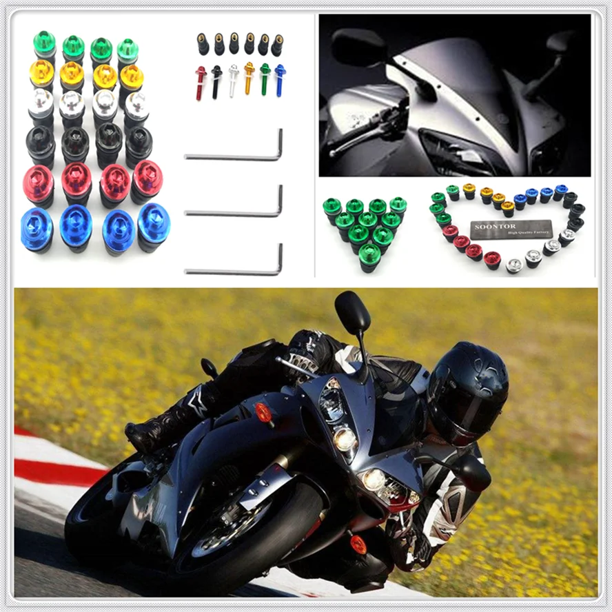 10ks červené skrutky motocyklových skrutiek skrutky čelného skla skrutky čelného skla pre Yamaha R1 R6 BMW HP2 Sport K1200R 1200 Prieskumník
