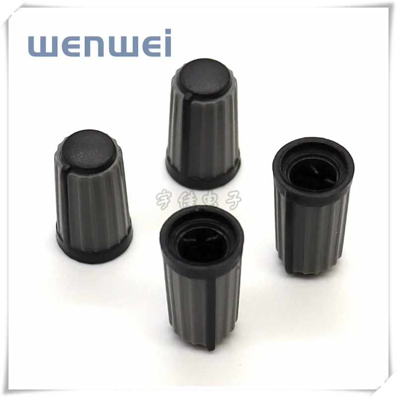 10ks/šarža 10,5 × 18 mm polo-hriadeľ plastového uzáveru Potentiometra