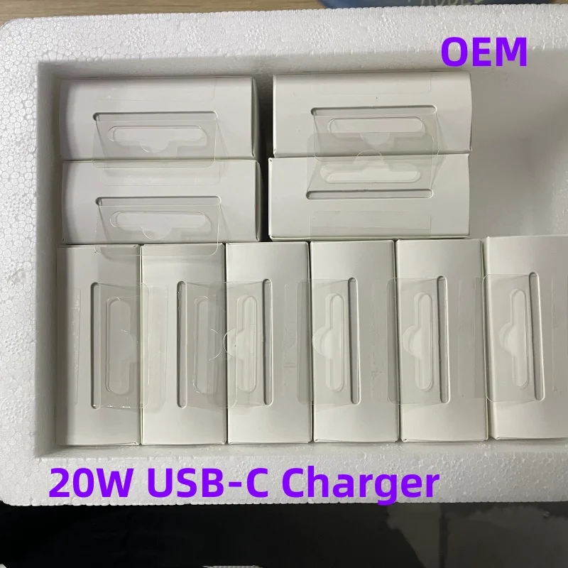 10ks/šarža 20W Originálny OEM 20W nabíjačka rýchly typ C PD nabíjačka pre telefón 15 14 13 12 Pro Max USB C 20W Power Adapter s boxom