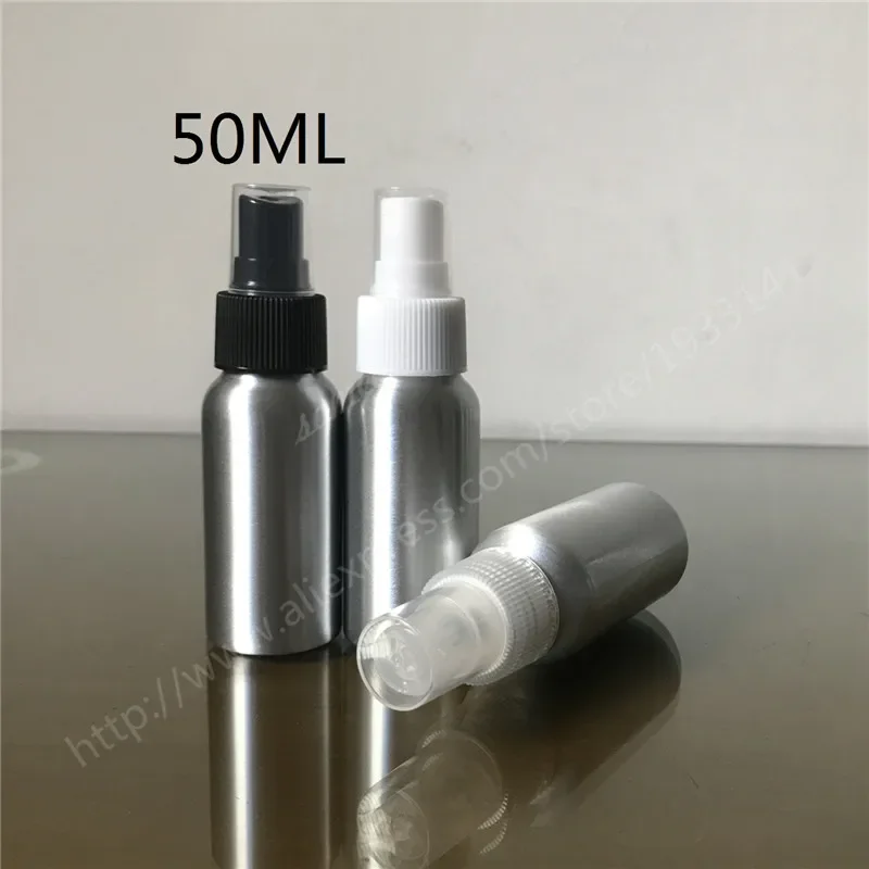 10ks/šarža 50 ml hliníkovej fľašovej fľaše Parfumová nádoba 50 ccm