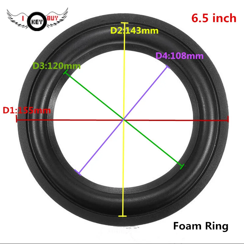 10ks/šarža 6 palcov/150 mm 6,5 palca/156 mm reproduktor Obklopte kužeľový kužeľ na okraji DIY Opravy príslušenstva Skladacia pena Surround Suspension