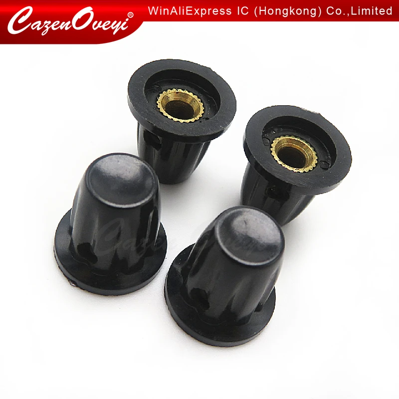 10ks/šarža Bakelite Potentiometer Knob otvor: 4 mm pre WH5 WXD3-13 K17-01 Potentiometer na sklade