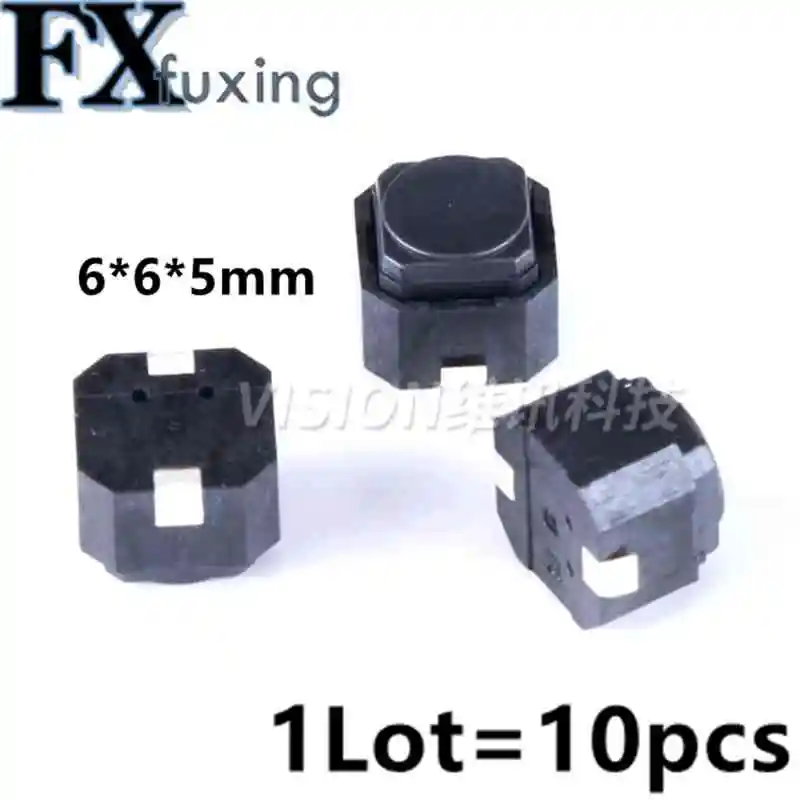 10ks/šarža bez zvuku 6 * 6 * 5 SMD Tiché stlačené spínač stlačenia Silikón Klávesnica TAKY prepínač kremíkových spínačov 6 * 6 * 5 mm