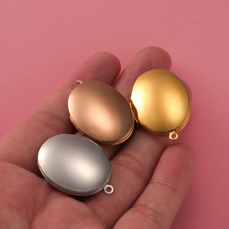 10ks/šarža DIY z nehrdzavejúcej ocele Obrázok Foto Locket Rám prívesky 24*33,5 mm oválne fotografické skarnie Penddant