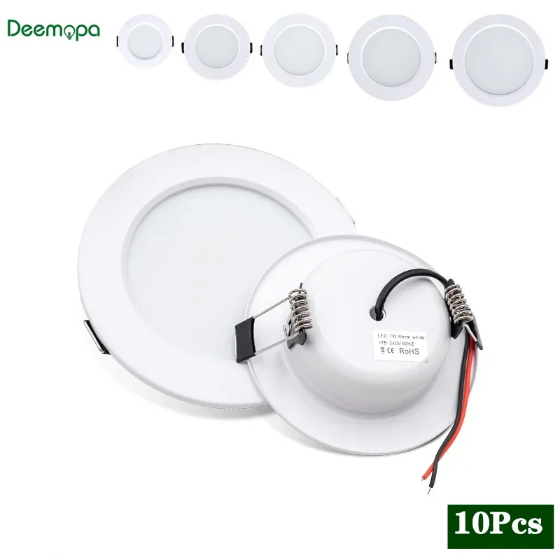 10ks/šarža LED Downlight zapustená stropná lampa DC12V 24V 5W 9W 12W 15W 18 W Cold White/Warm White LED Spotlight AC110V 220V
