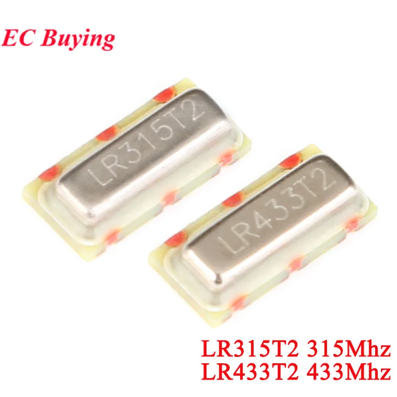 10ks/šarža LR315T2 315MHz LR433T2 433MHz SMD Crystal oscilátor Zvukový tabuľka Kvarart
