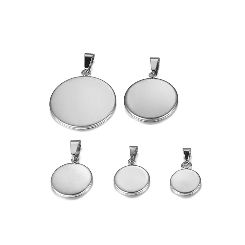 10ks/šarža Veľkoobchod z nehrdzavejúcej ocele Cabochon Base Cameo Setting Fit Náhrdelníky Kúzla
