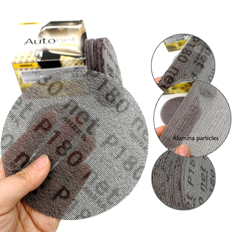 10ksové pieskové disky bez brúsneho prachu 5 palcov 125 mm proti blokujúcemu suché brúsenie pieskového pieskového papiera 80 až 240 Znričte