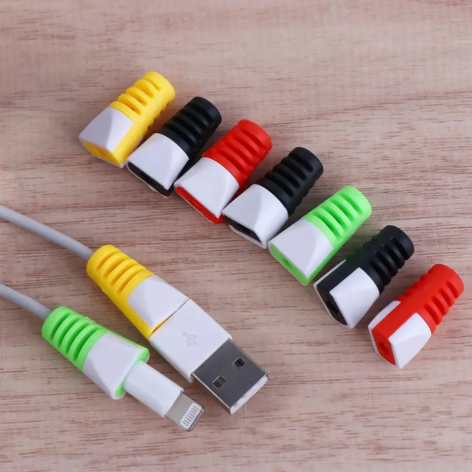 10ksový chránič kábla Farebný odolný trvanlivý nabíjací kábel USB na nabíjacie kábel