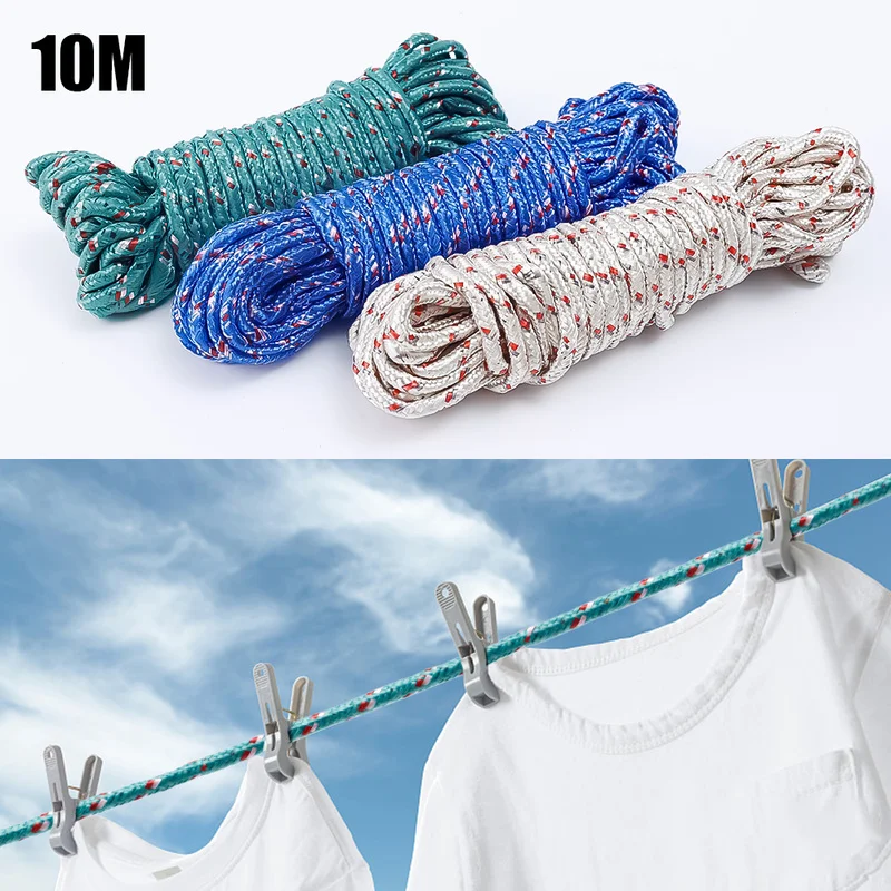 10m nylonové lano viacdovecké vešiaky na šnúru na šnúru kemping kemping vonku outdoors Swing Travel Supplies