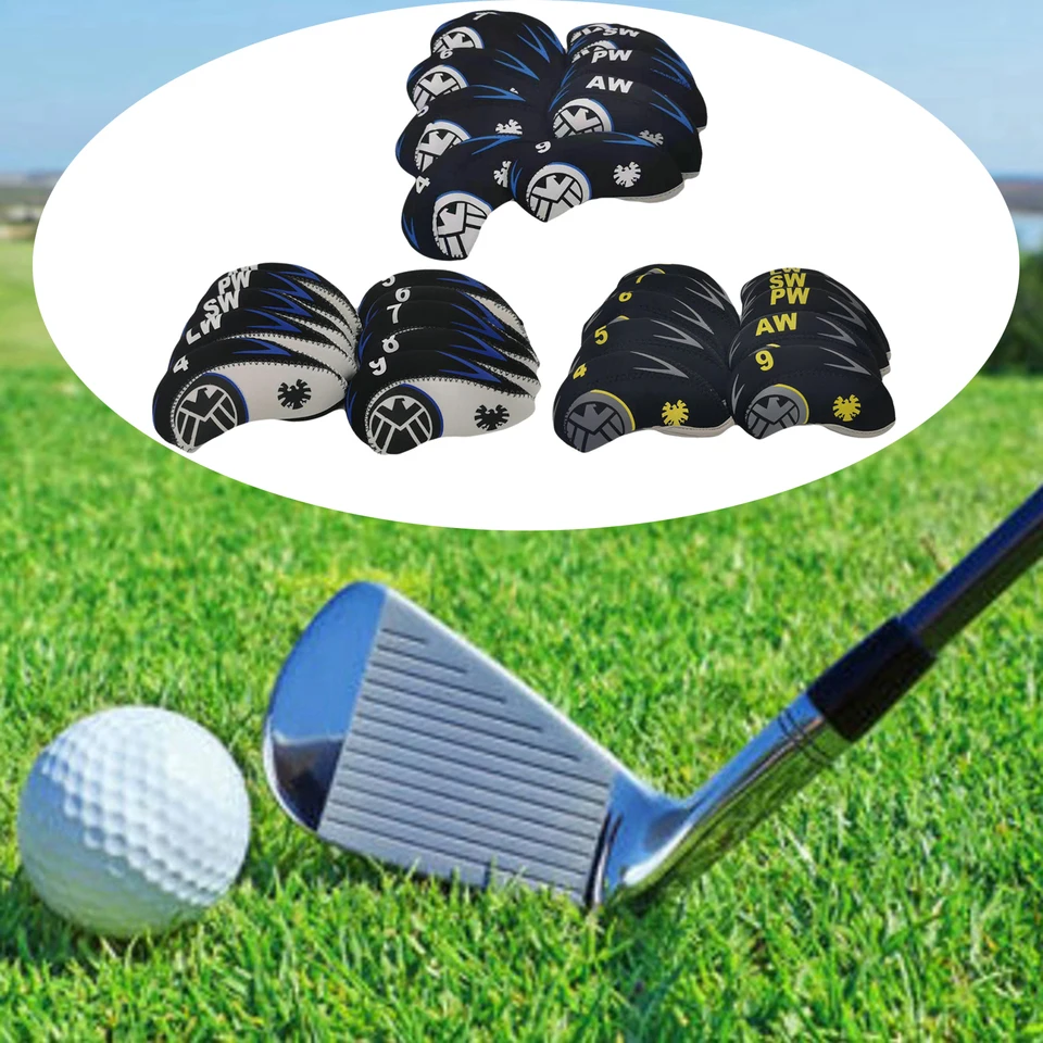10packs/set neoprén golfový klub železná hlava Ochrana hlavy Headcover Fit pre Titleist Ping Mizuno