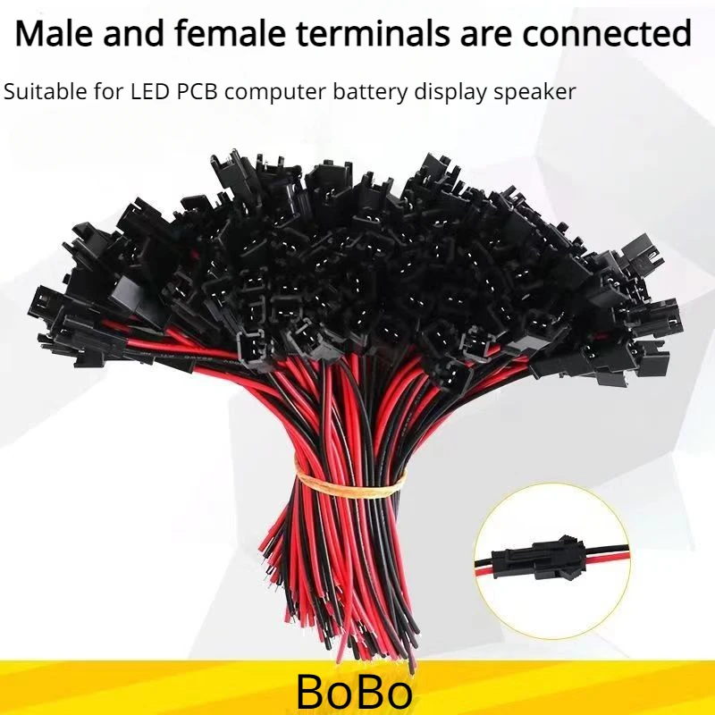 10Pairs 15 cm dlhý jst sm 2pins plug samec k ženskému drôtovému konektoru