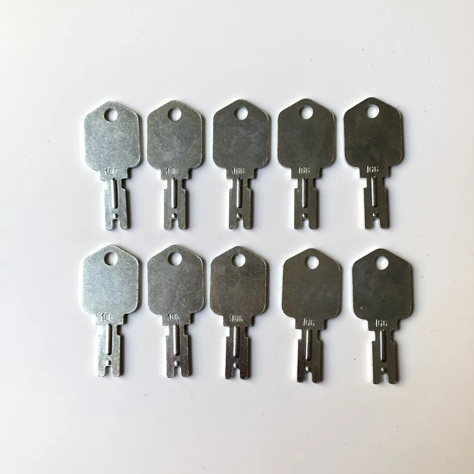 10pc 166 Forklift Key 6T-2663 pre Pollak Clark Yale Hyster pre Komatsu Mustang Gradall Gehl pre Daewoo Doosan A214062 513350