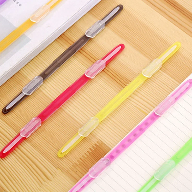 10pc 2 viazané sponky na viazanie otvorov Strip Strip Striper Plast plastového klipového klipu Farba a4 papierové upevňovače DIY album Scrapbook Folder Notebook