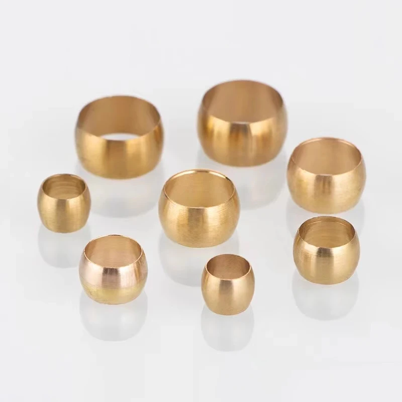 10pc mosadzná dvojitá kužeľ Ferrule 4 6 8 8 10 12 14 20 mm OD OD kompresné objímky Tesnenie Prsteň kruhov trubice Centralizovaný systém mazania