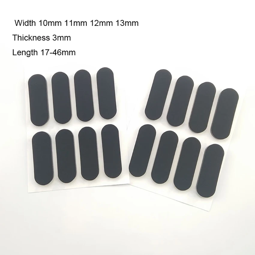 10pc Self Adhesive Silikone Gum Oval Matker Zariadenie Anti-Slip Feet podlahové chrániče šírky 10-13 mm