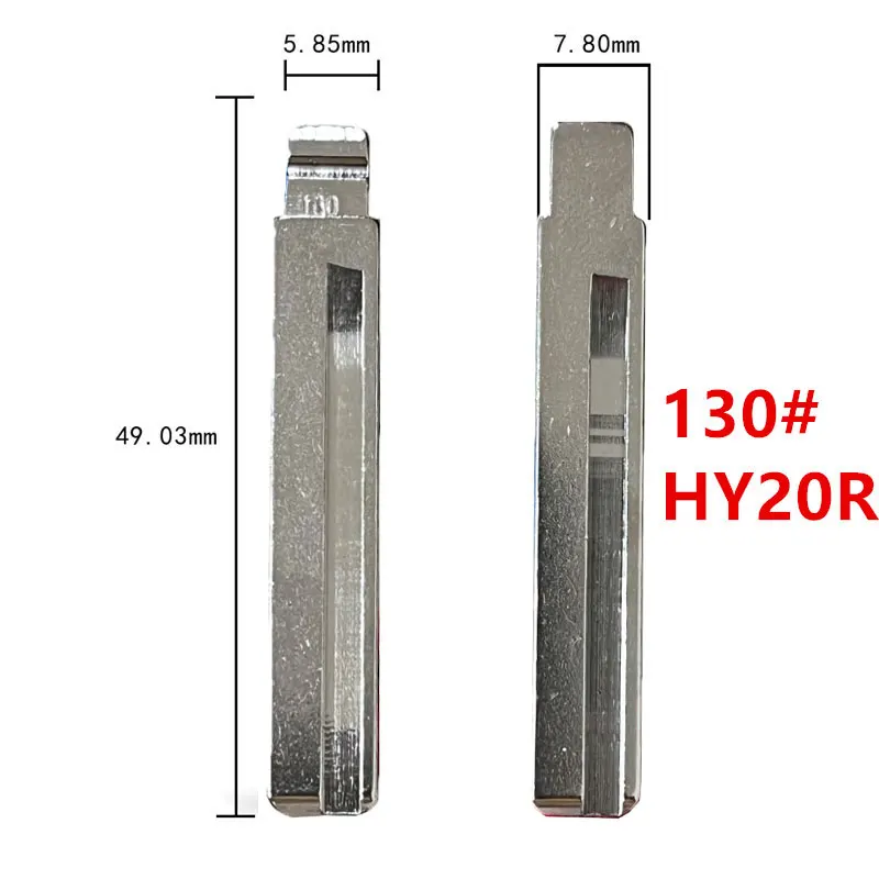 10pcs 130# HY20 Nezrezaný kovový prázdny diaľkový diaľkový kľúč pre Hyundai KIA pre KeyDiy KD Xhorse VVDI JMD Diaľkový automobil Kľúčový kľúč