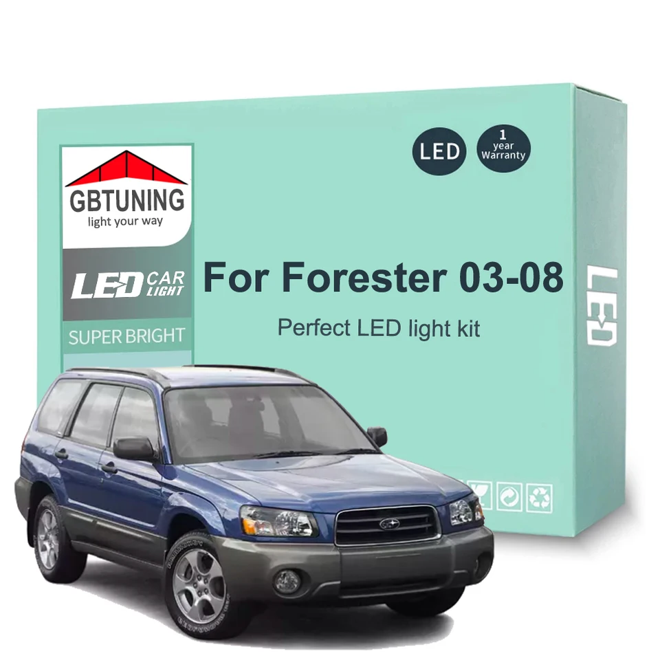 10pcs Canbus LED interiérová žiarovka Súprava pre Subaru Forester SG 2003 2004 2005 2006 2007 2008 2008
