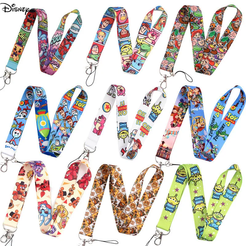 10pcs Disney Toy Story Telefón remienok na šnúrku Klávesnica pre peňaženku Charm Charm Charge Key Cartoon Ring Ring Wrter