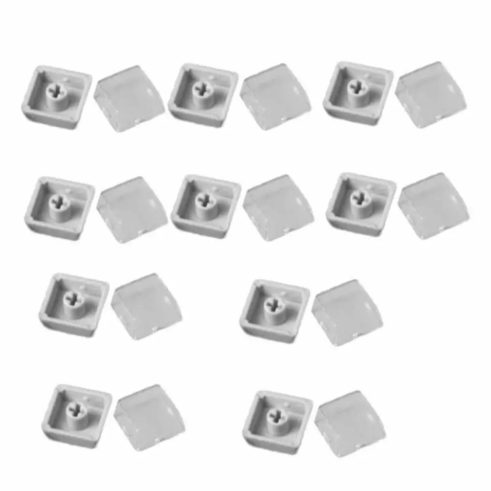 10pcs Nový vymeniteľný priehľadný kľúče Transparentné čierne/biele dvojvrstvové kľúče kľúče živice Klávesnica pokrýva počítač