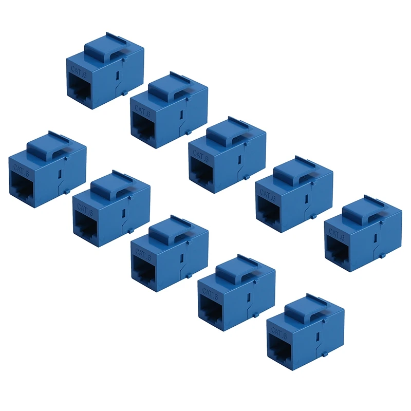 10pcs RJ45 konektor Keystone Jack Cat6 rozšírenie spojka Ethernet Network Lan Cat 6 Coupler Jacks Rozšírenie adaptéra