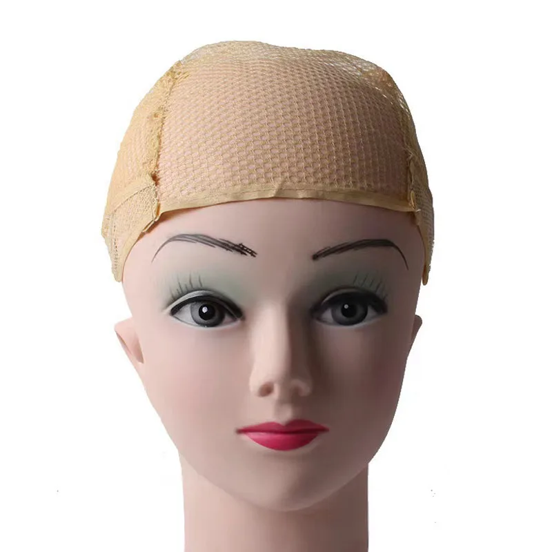 10pcsbreabilné parochňové čiapky Hairnet Nastaviteľné nylonové tkanie sieťoviny v parochni s čipkovanými popruhmi na výrobu parochne