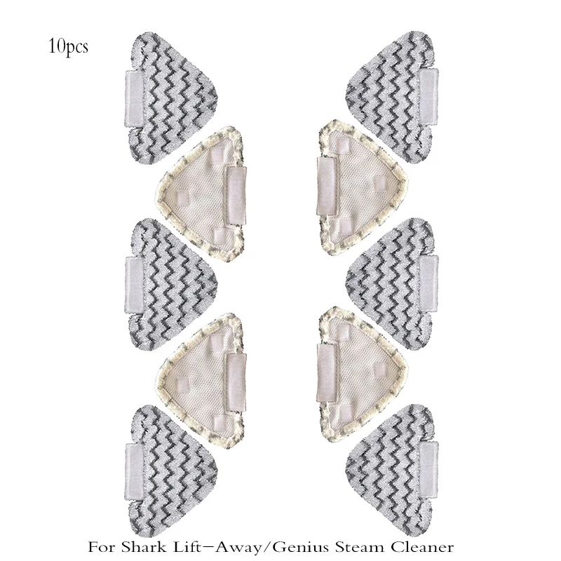 10ppcs Shark Steam Cleaner Parts Mop vankúšiky, pre žralok P3/P5/P8/S3973/S5003/S6001 Triangle Replace Mop Cloths