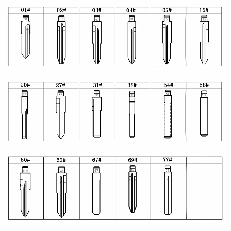 10PS auto diaľkové klávesy Blade Car Key