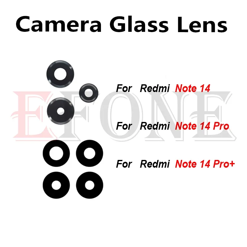 10set pre Xiaomi Redmi Poznámka 14 14 Pro Plus Plus zadná sklenená sklenená šošovka Opravy Časti opravy