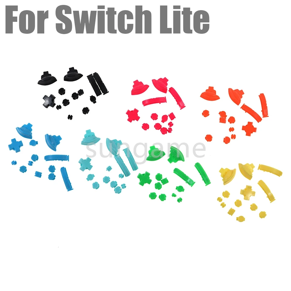 10sety farebné tlačidlá Abxy D podložky pre spínač Nintendo Switch Lite Controller LR ZL ZR Trigger Key