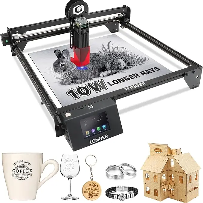 10W laserový rytkový stroj DIY pre vlastný dizajn drevené kovové sklo 3,5 