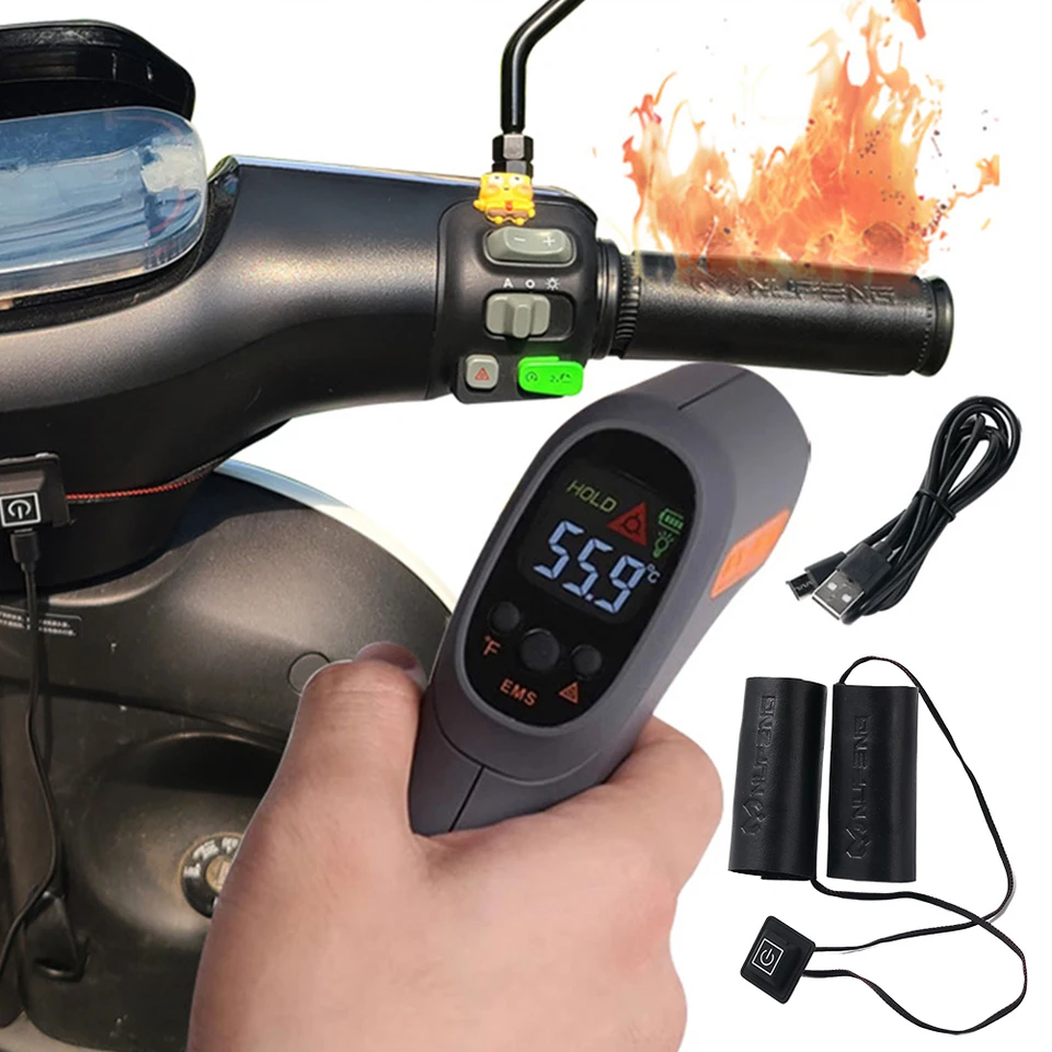 10W motocyklové vyhrievané rukoväte 5V USB 3 Gear Warper Elektrické ohrievané priľnavosť nepremokavá protišmyková motocyklová súprava na riadidlá