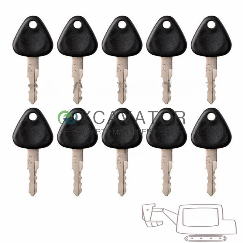 10x 777 Kľúč pre Volvo Excavator and Heavy Engarition Switch Switch Starter Výmena Veľa modelov