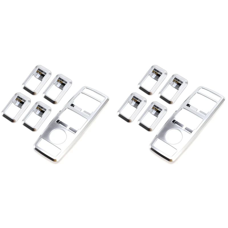 10x Matt Chrome Dverné okenné spínač Panel Panel Cover Stylings Tining pre Mercedes C GLK Trieda W176 W246 W204 W212 W218 X204