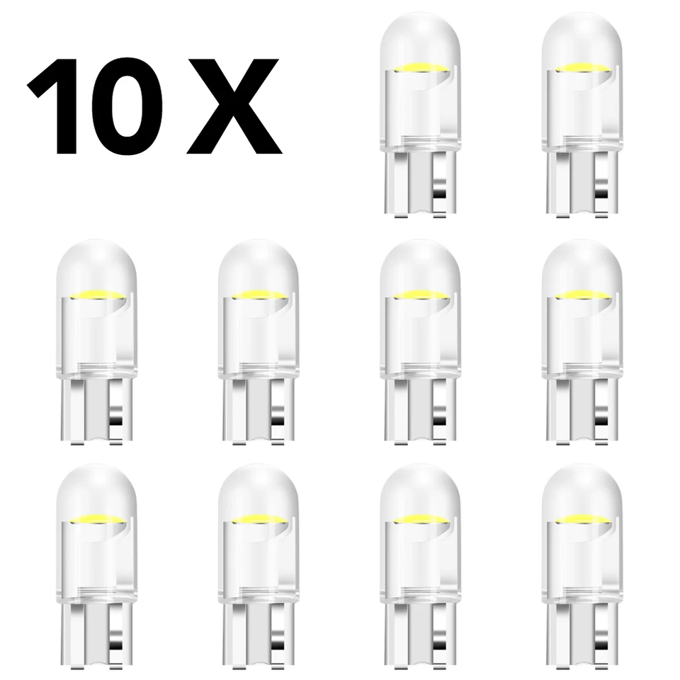 10x W5W LED T10 Svetlo automobilu COB Glass 6000K STYLE 12V pre Ford Focus KUGA Fiesta Mondeo Tuga EcoSport Mazda 2 3 6 CX5 Volvo Volvo