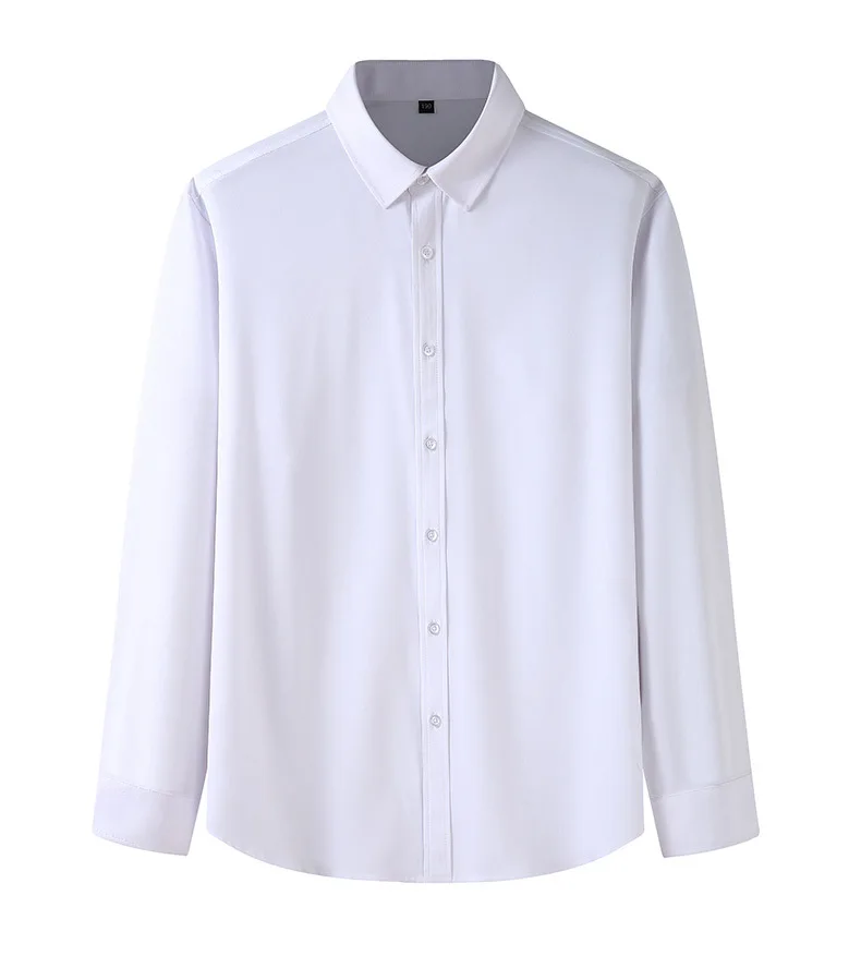 10xl 8xl 7xl Pánske košele s dlhým rukávom Spring jesenná masívna farba klopa Loose Business Nesprávna košeľa nadmerne veľkú značku oblečenie