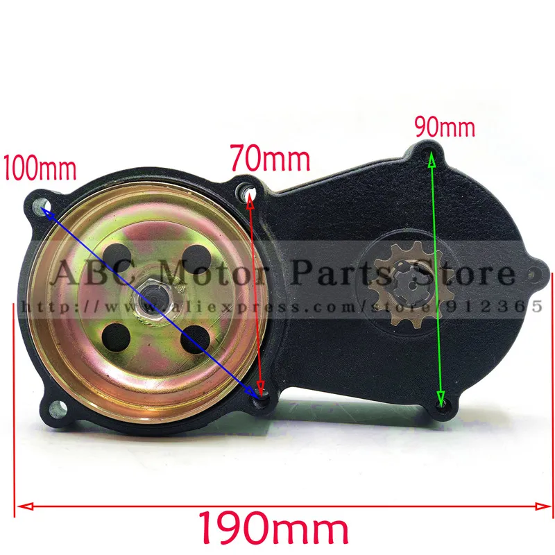 11 13 14 17 19 20 zub T8f 43cc 47cc 49cc 49cc s dvojitým reťazcom Clutch Gear Box Black Mini Moto Pit Dirt Bike Quad ATV Buggy Go Kart