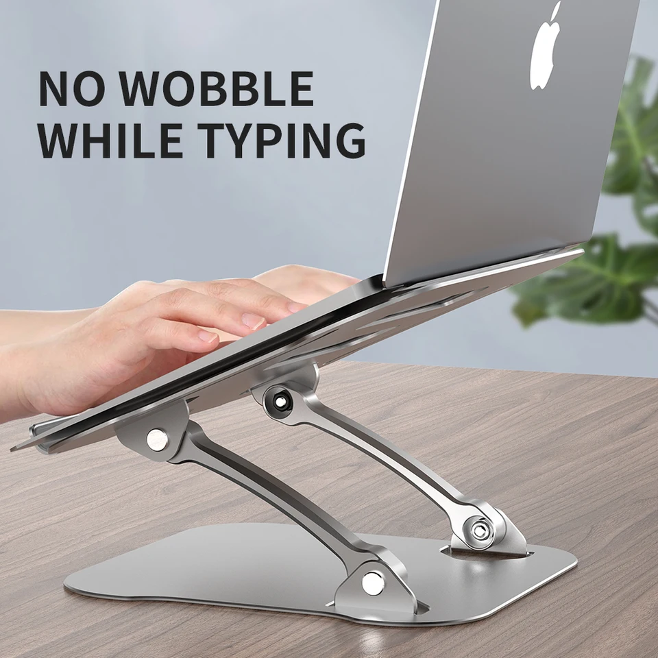 11-17inch chladiaci stojan na skladanie nastaviteľného uhla hliníka zliatiny prenosný prenosný držiak Office Universal non smyk prenosný stánok