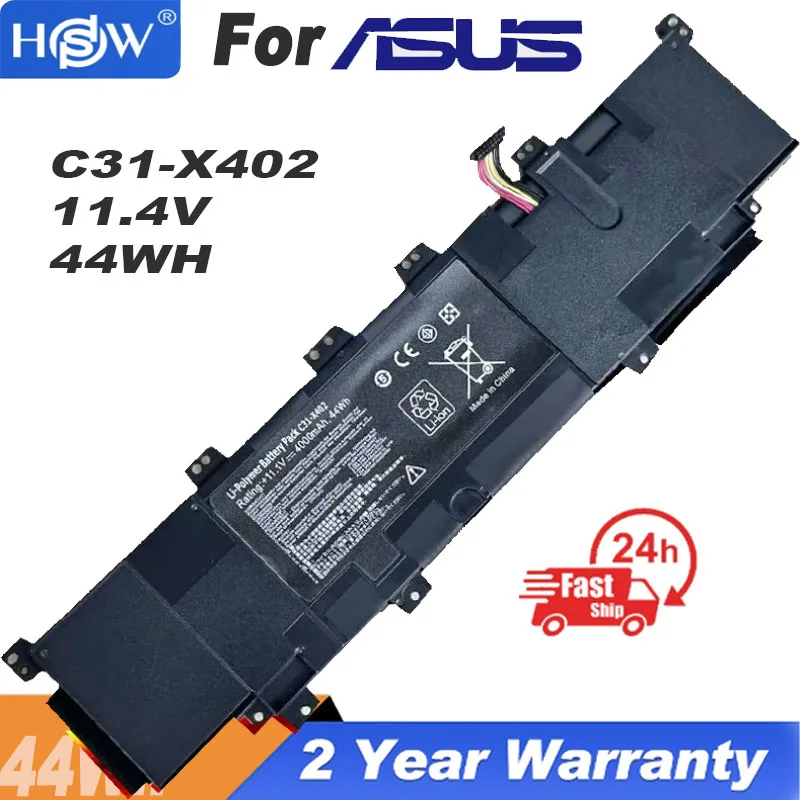 11.1V 4000 mAh Nový C31-X402 laptop batéria pre ASUS VivOBook S300 S400 S300C S300CA S300E S400C S400CA S400E C31-X402