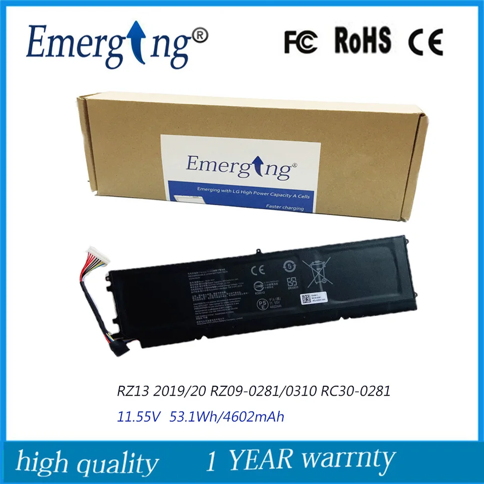 11,55V 53.1Wh 4602MAH Nový laptop batéria RC30-0281 pre Razer Blade Stealth 13 2018 2019 GTX 1650 Max-Q RZ09-03102E52-R3U1