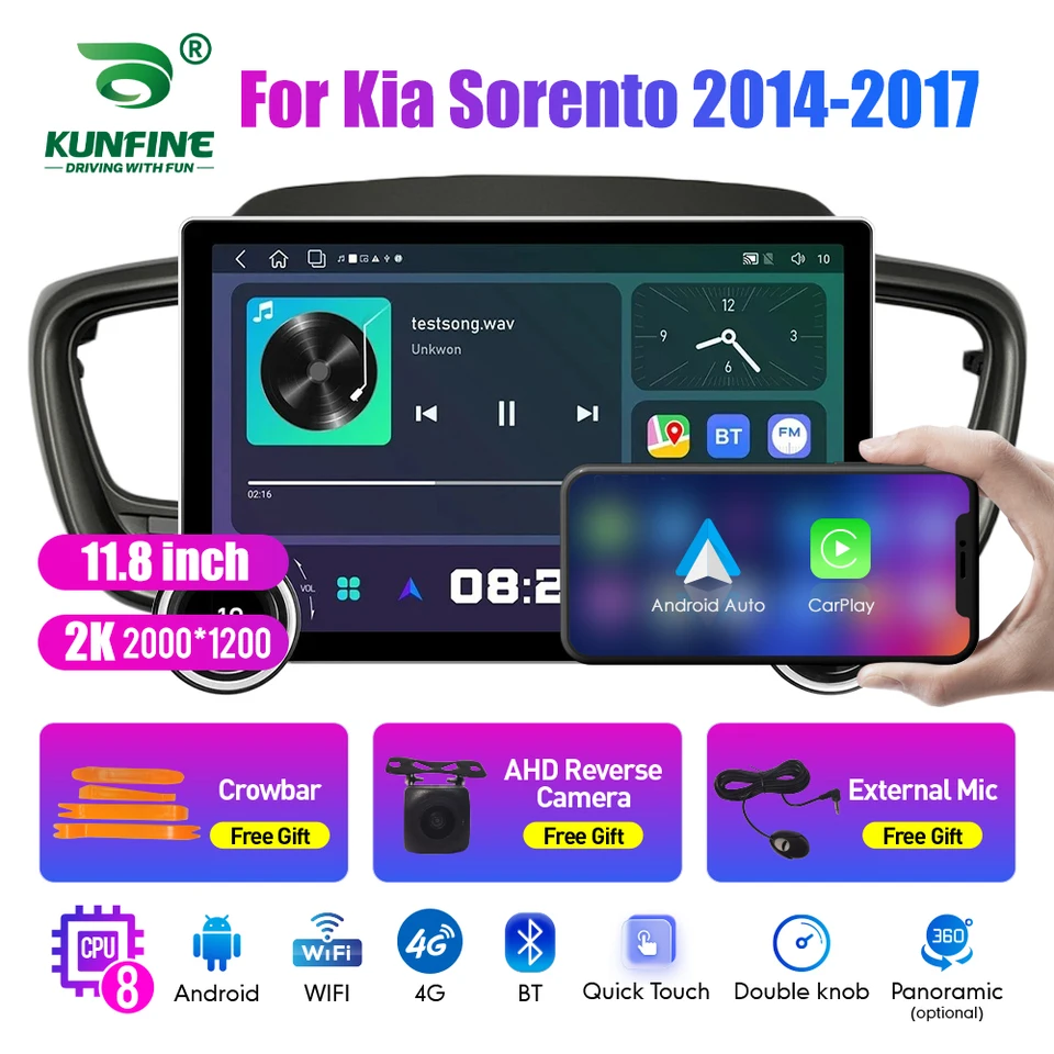 11,8 palca 2K dvojité gombíky 2 DIN Car Radio pre Honda Sorento 2014-2017 Car Radio Radio DVD Multimedia Video Player Android Auto CarPlay