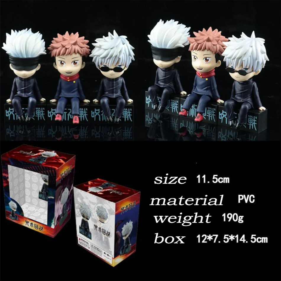 11 cm anime jujutsu kaisen figurt itadori yuji gojo satori fushiguro megumi kugisaki kawaii hračky PVC Model Action figure figual