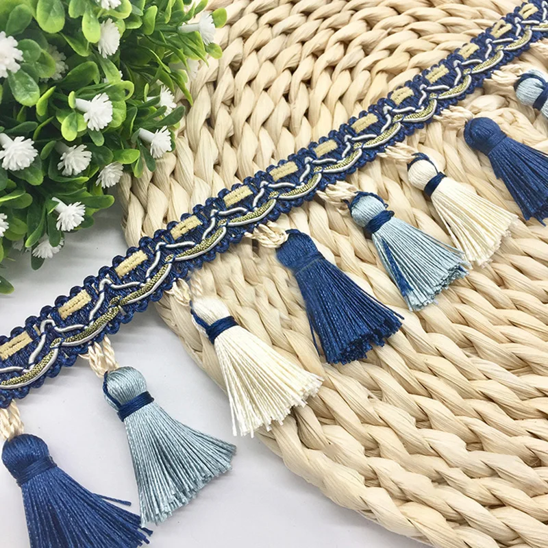 11 metrov Tassel Lace Lace Ručne vyrábané ručne vyrábané DIY Čipka Čipka Tassel Fringe Clothes Catern Cater Stolové čalúnenie Sofa Dekoratívne príslušenstvo