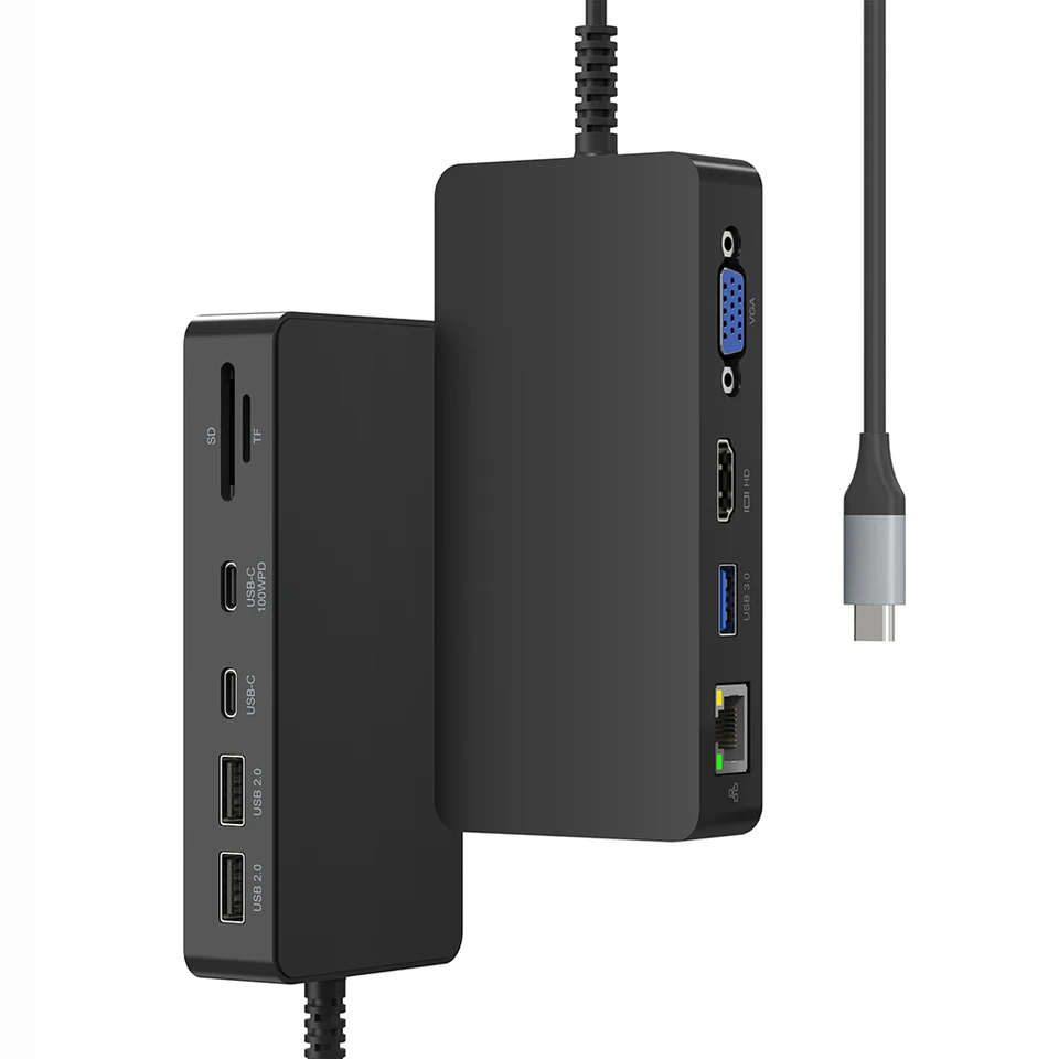 11 v 1 pre Microsoft Surface Dock SD/TF Card Reader pre Docking Station 100 MB/S LAN Typ C Hub pre povrchový laptop 5
