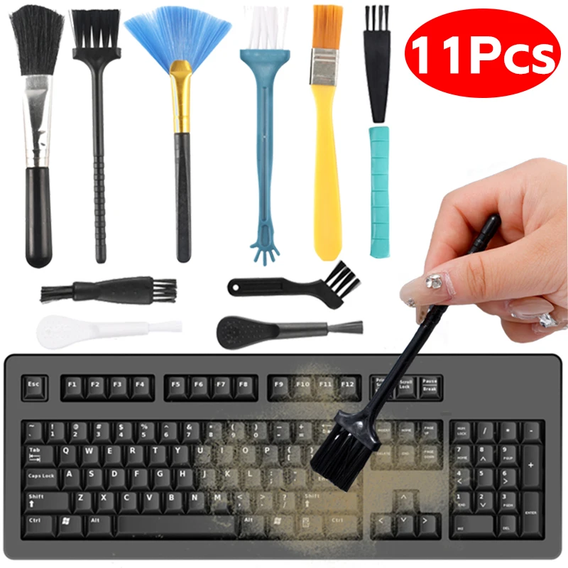 11 v 1 Univerzálne prenosné čistiace kefy pre čistiacu súpravu na čistenie klávesnice Crevice Brush Cleaning Kit Drach Remover