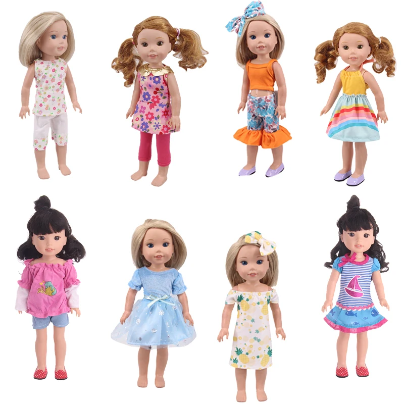 11 štýlov sukne Doll Clothes doplnky 5 cm topánky pre 14,5 palca Wellie Wisher & Nancy & 32-34 cm Paola Reina Russian Hračky