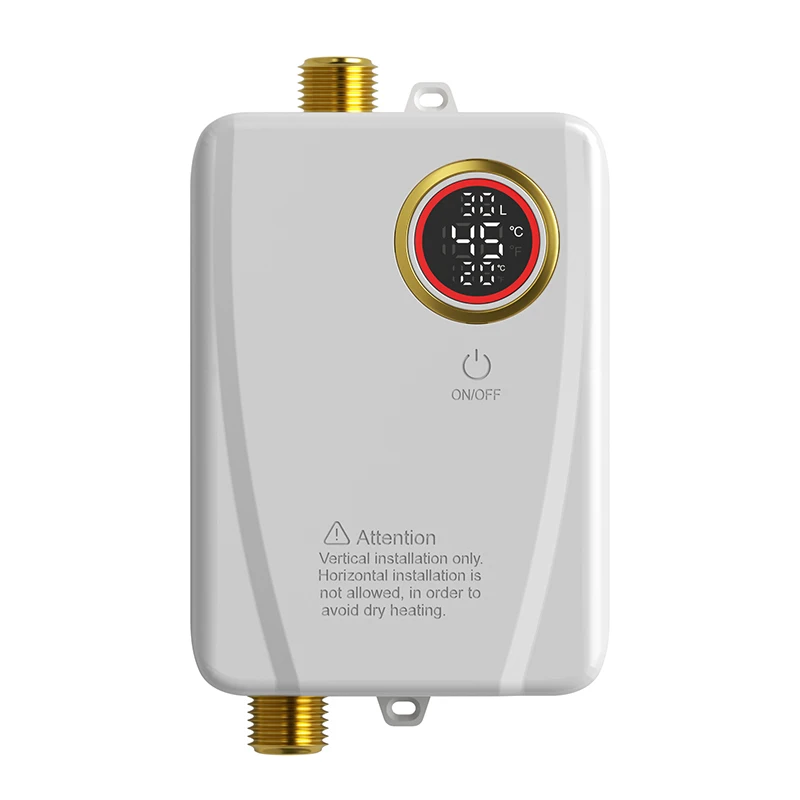 110 V/220V Elektrický ohrievač vody Kúpeľňa Kúpeľňa Kuchynská stena namontovaná na okamžité kúrenie ohrievača vody 3S horúca sprcha LCD teplotný displej