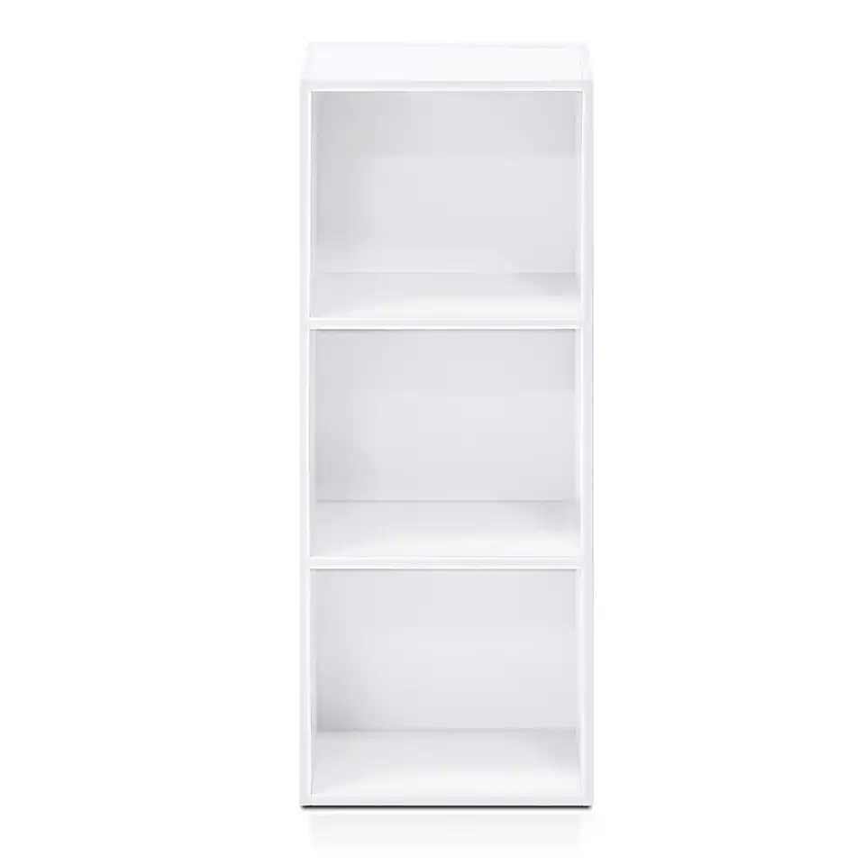 11003Wh 3 - Tier Open Poličková knižnica, biela farba - 12 